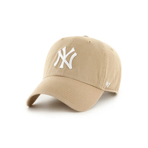 47 CAP MLB NEW YORK YANKEES CLEAN UP NO LOOP LABEL KHAKI