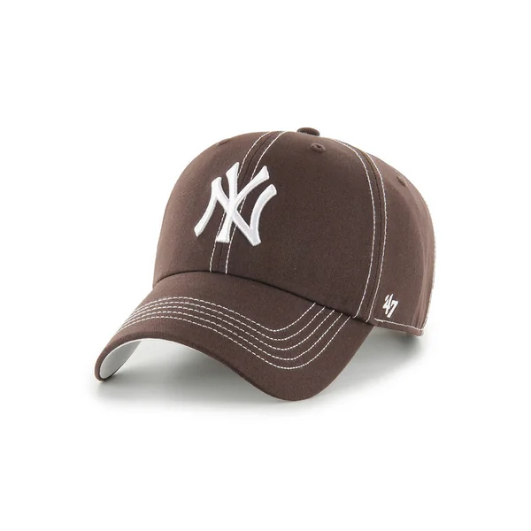 47 CAP MLB NEW YORK YANKEES CONTRAST STITCH CLEAN UP BROWN