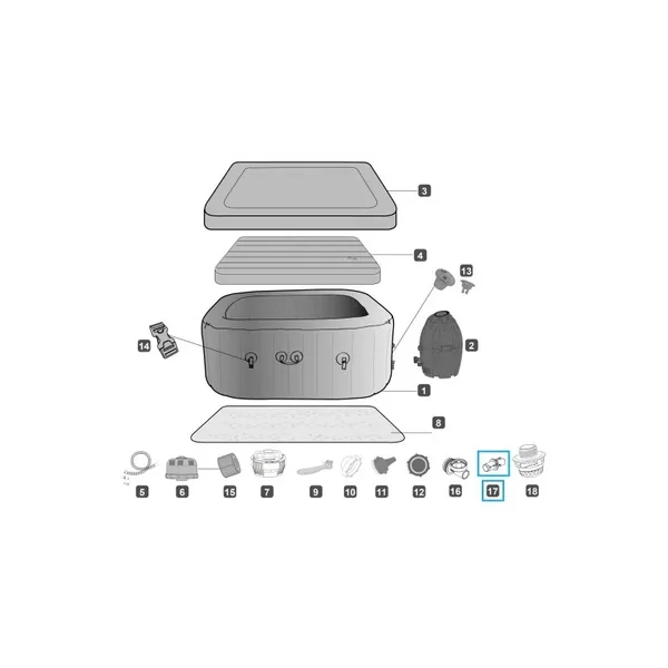 Adaptateur de dégonflage pour Lay-Z Spa gonflable - jusqu'à 2020
