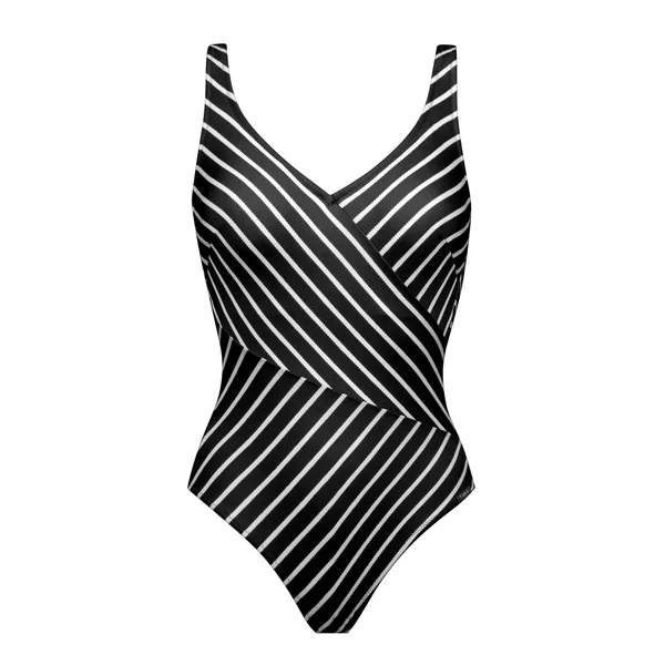 Bain Maillot de bain 1 Pièce 077 black white 8305