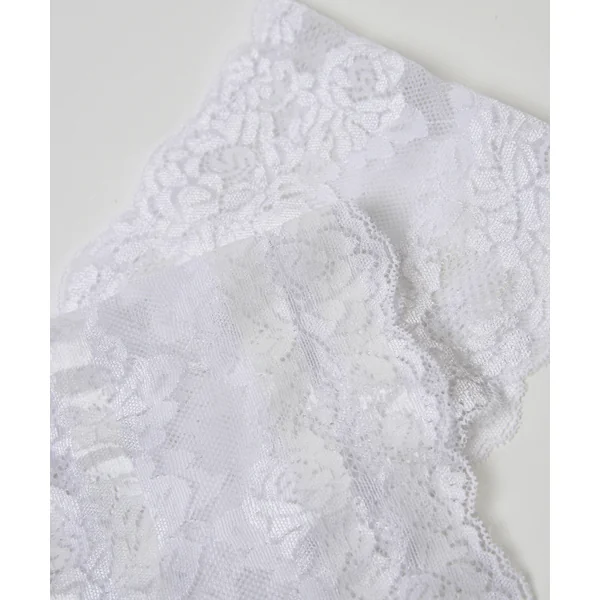 Bandes de cuisses anti-frottements en dentelle - Blanc
