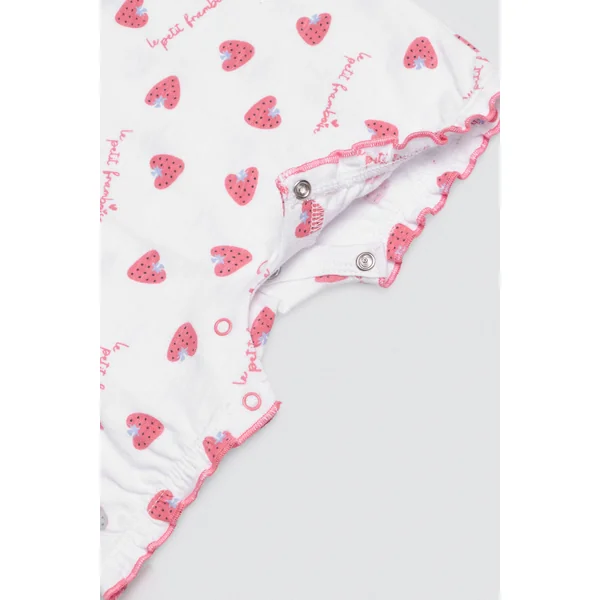 Barboteuse courte bébé Framboise