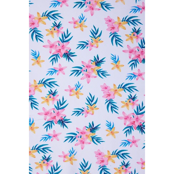 Bas de bikini amincissant midi fleuri micropiqué