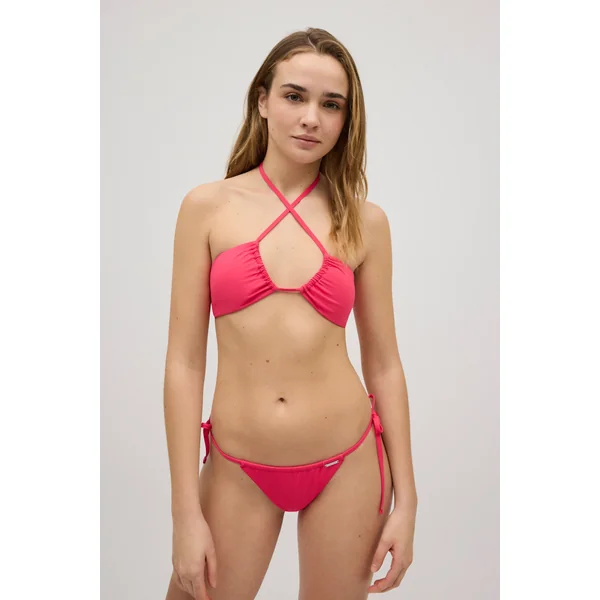 Bas de bikini brésilien mini noué fuchsia