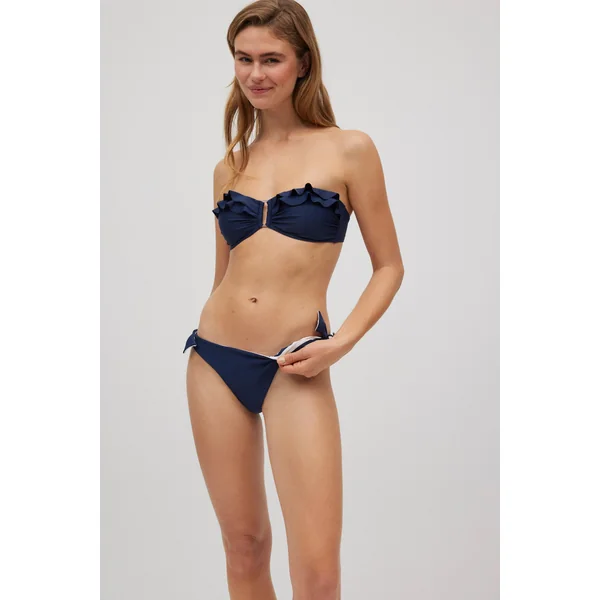 Bas de bikini brésilien noué réversible