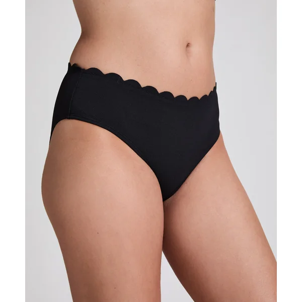 Bas de bikini festonné Rio - Noir