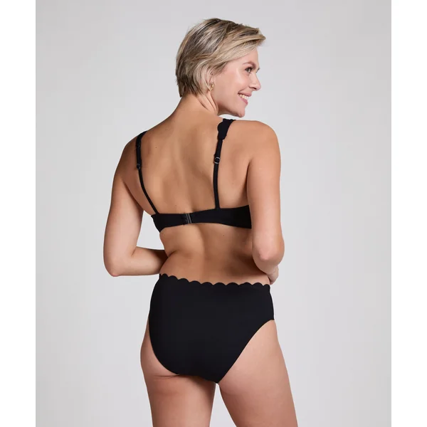 Bas de bikini festonné Rio - Noir