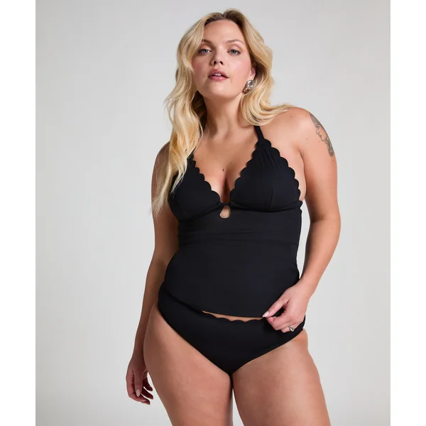 Bas de bikini festonné Rio - Noir