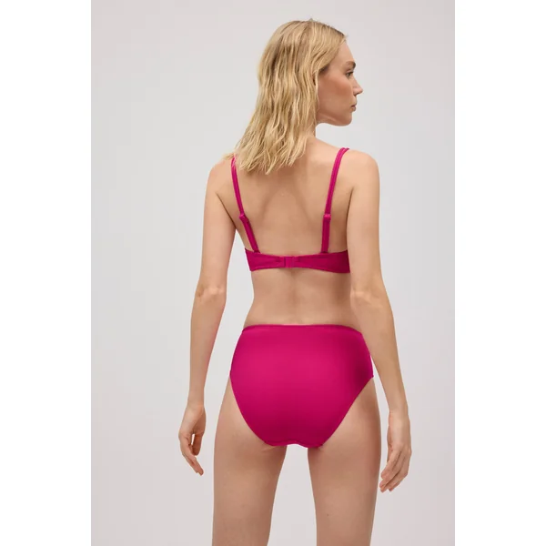 Bas de bikini galbant piqué fuchsia