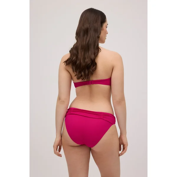 Bas de bikini galbant piqué fuchsia