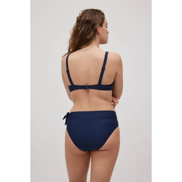 Bas de bikini midi bleu marine