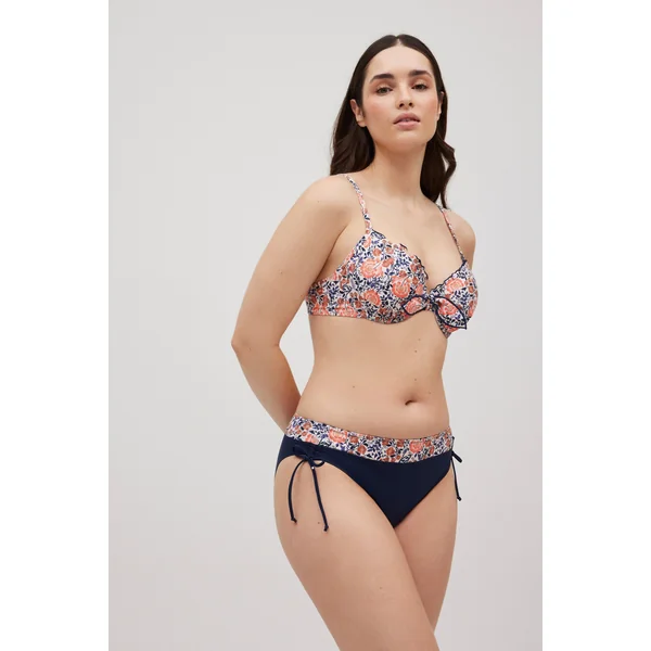 Bas de bikini midi détail fleuri
