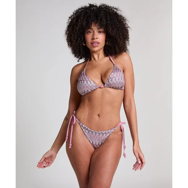 Bas de bikini à jambe haute Cali - Rose