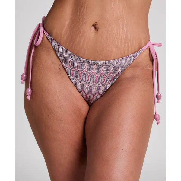 Bas de bikini à jambe haute Cali - Rose