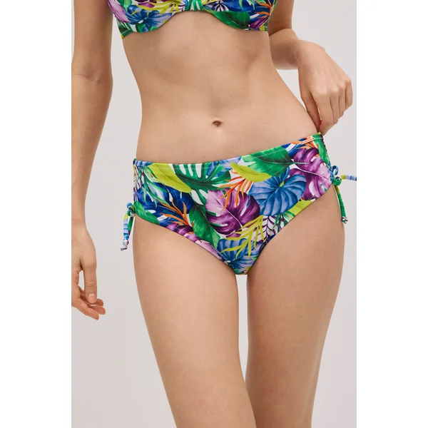 Bas de maillot de bain midi amincissant imprimé tropical