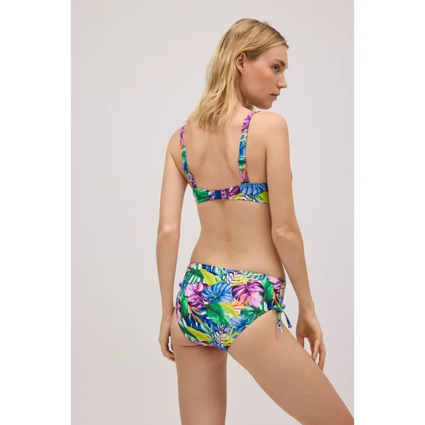 Bas de maillot de bain midi amincissant imprimé tropical