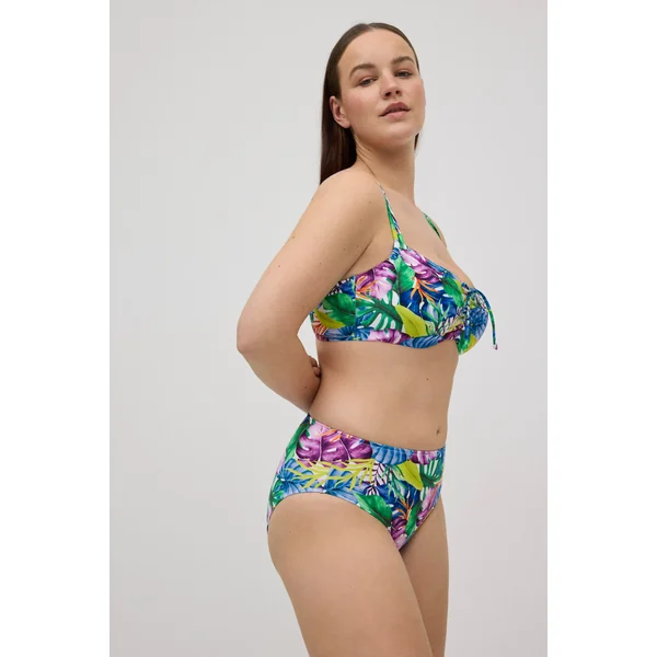 Bas de maillot de bain réducteur imprimé tropical