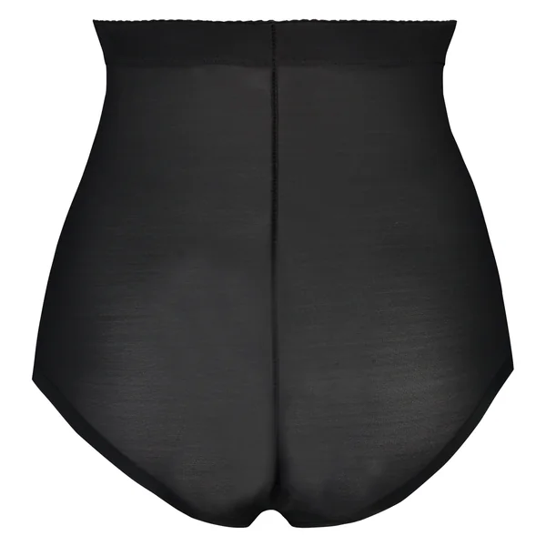 Bas taille haute avec gaine sculptante en dentelle festonnée - Level 3 - Noir