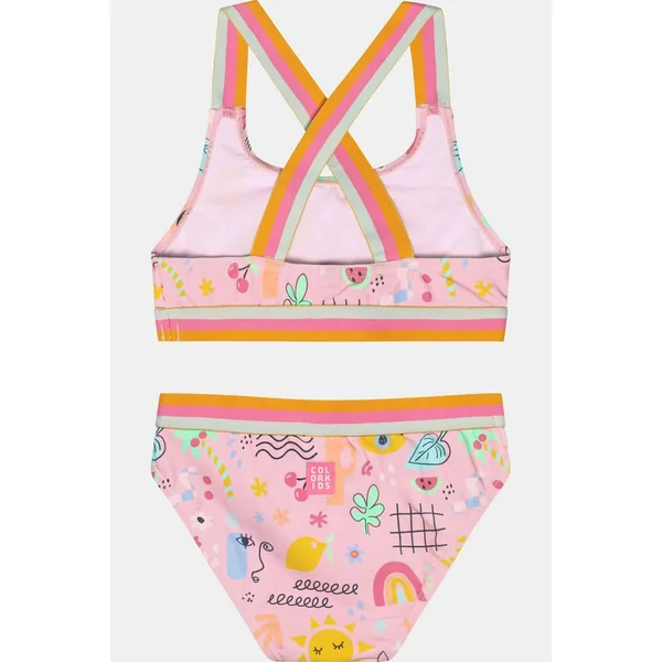 Bikini Set W. Contrast Straps, Aop