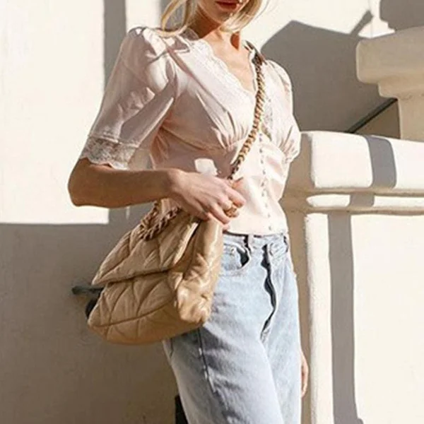 Blouse Boho Col en Dentelle