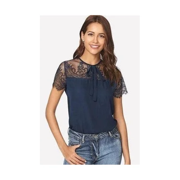Blouse bohème marine