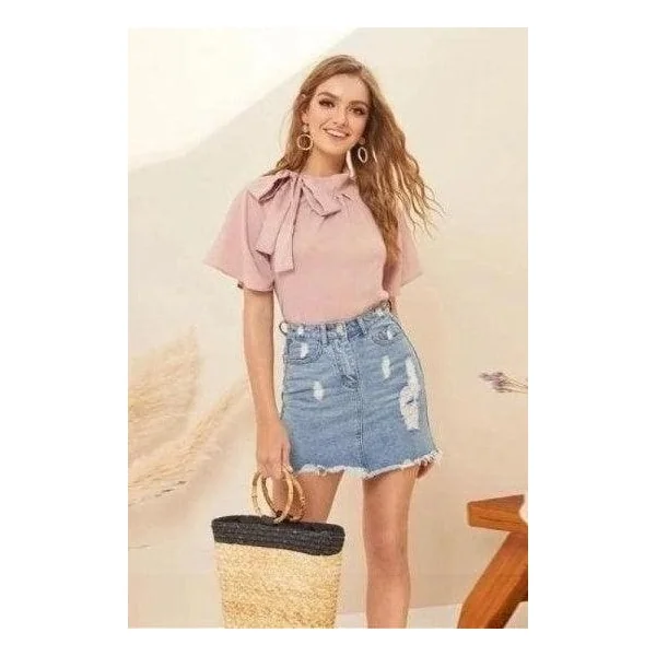 Blouse bohème rose
