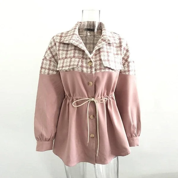 Blouse Chemise Rose à Manches Longues