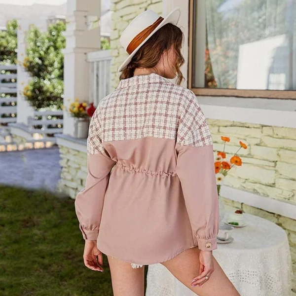 Blouse Chemise Rose à Manches Longues