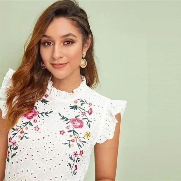 Blouse hippie chic blanche
