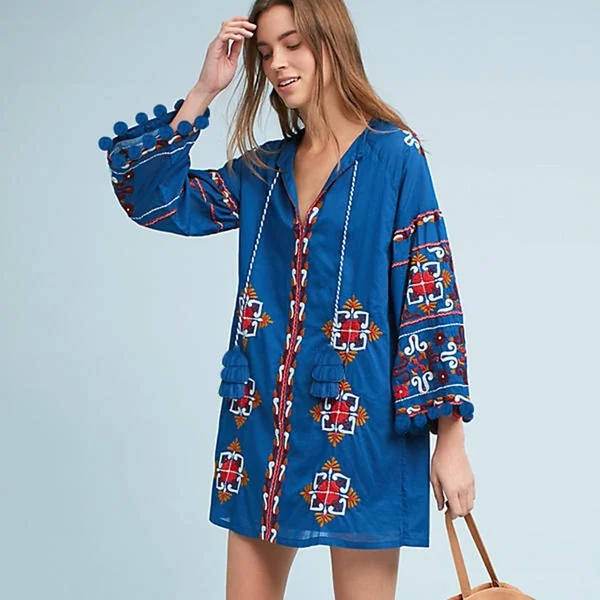 Blouse Rétro Vintage Brodée