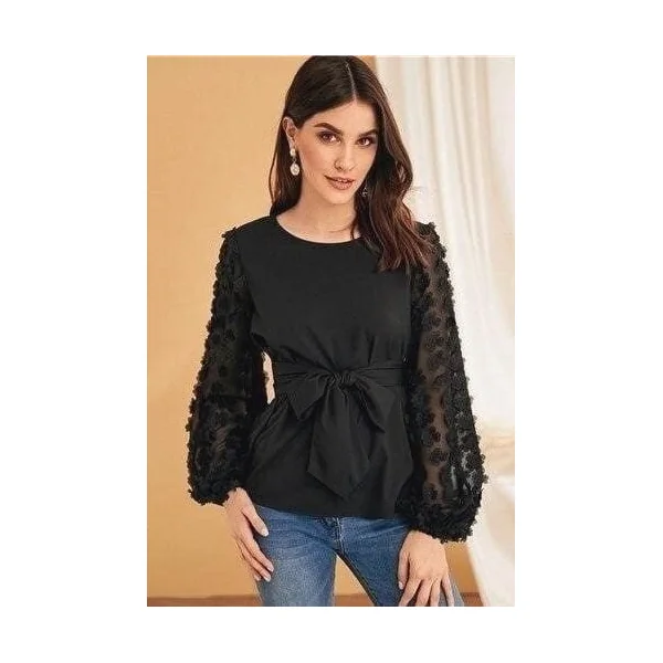 Blouse style bohème noire