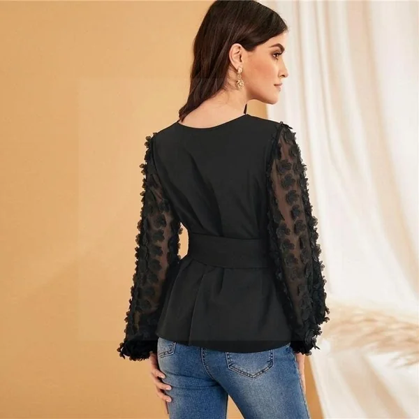 Blouse style bohème noire