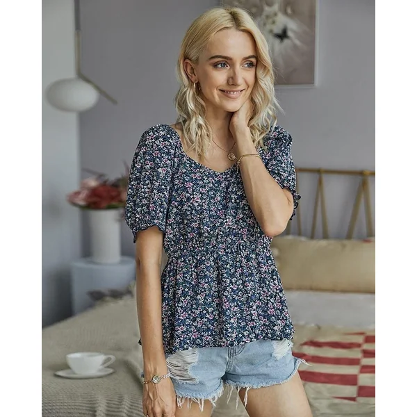 Blouse Tunique Boho Fleurie