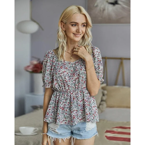 Blouse Tunique Boho Fleurie