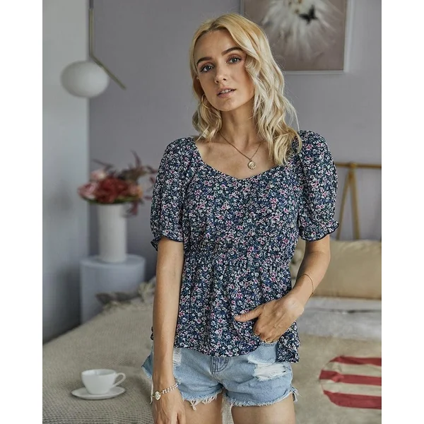 Blouse Tunique Boho Fleurie