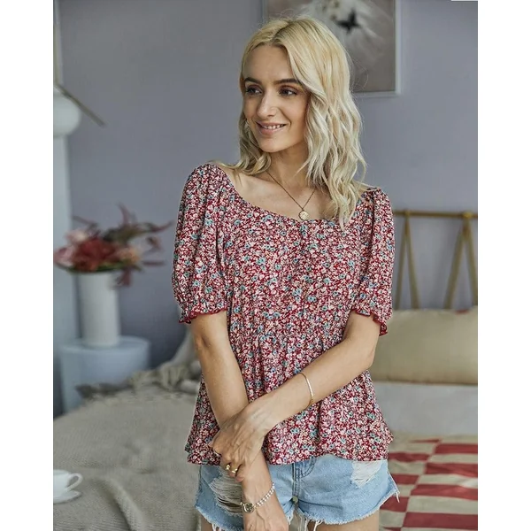 Blouse Tunique Boho Fleurie