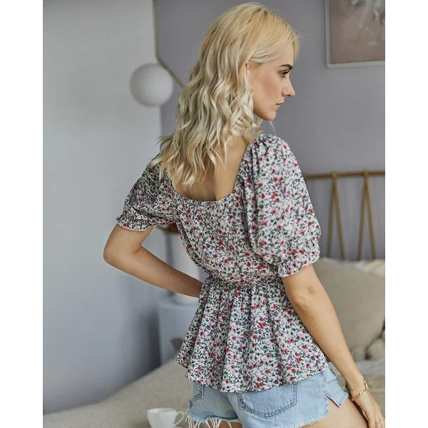 Blouse Tunique Boho Fleurie