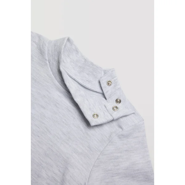 Body bébé col roulé basique gris