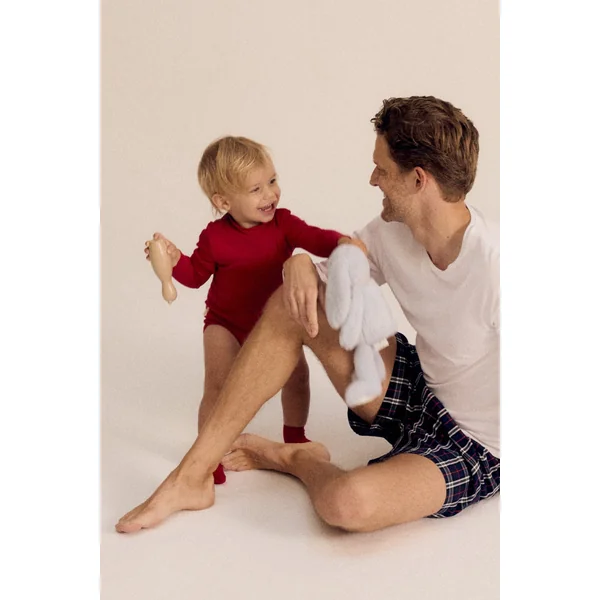 Body bébé col roulé basique rouge