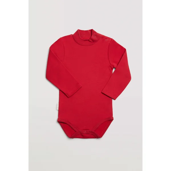 Body bébé col roulé basique rouge