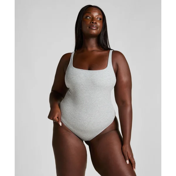 Body en coton côtelé - Gris