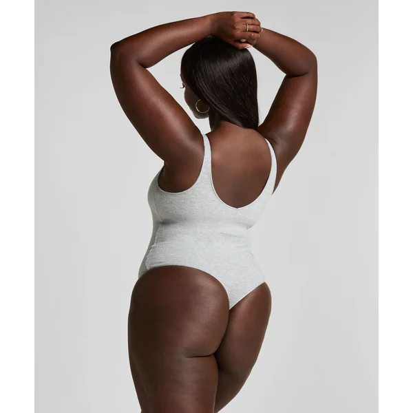 Body en coton côtelé - Gris