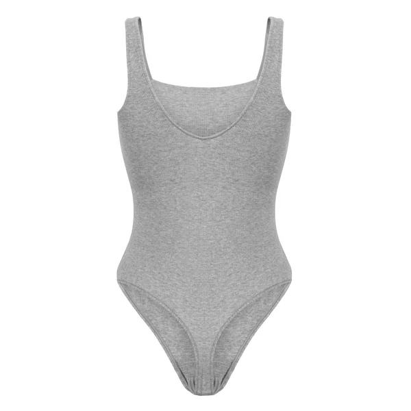 Body en coton côtelé - Gris