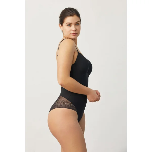 Body noir à armatures dos ouvert
