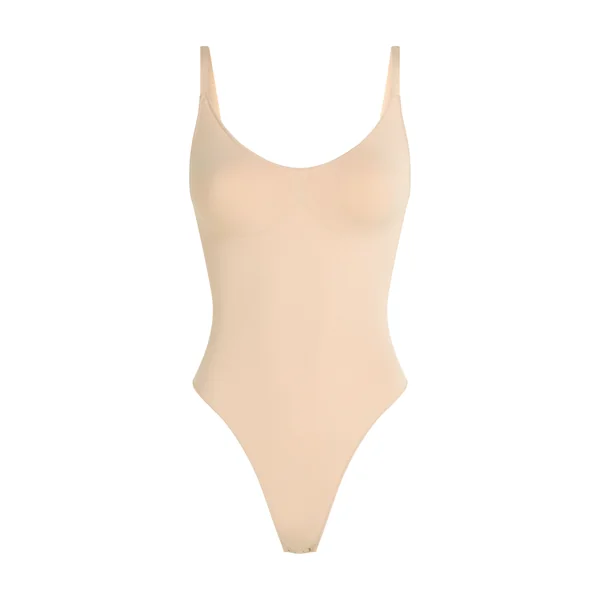 Body à jambe haute sans couture mise en forme - Beige