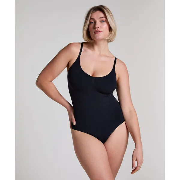 Body à jambe haute sans couture mise en forme - Noir
