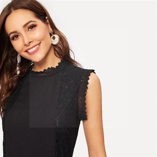 Boho blouse noir femme