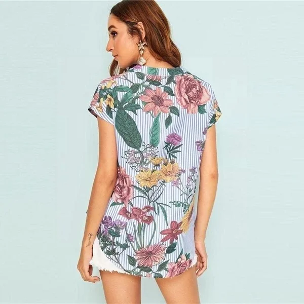 Boho floral blouse