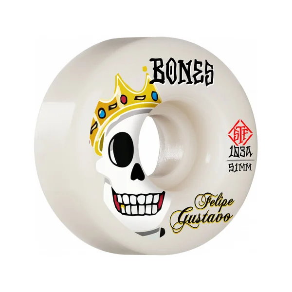 BONES WHEELS (JEU DE 4) STF 51MM V1 GUSTAVO NOTORIOUS 103A