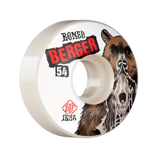 BONES WHEELS (JEU DE 4) STF 54MM V3 BERGER SKINNED 103A